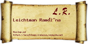 Leichtman Ramóna névjegykártya